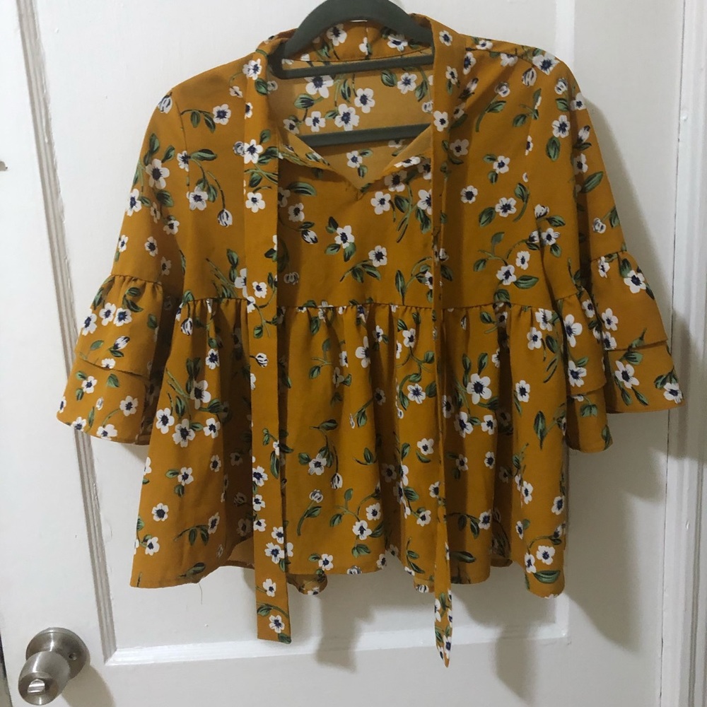 yellow blouse